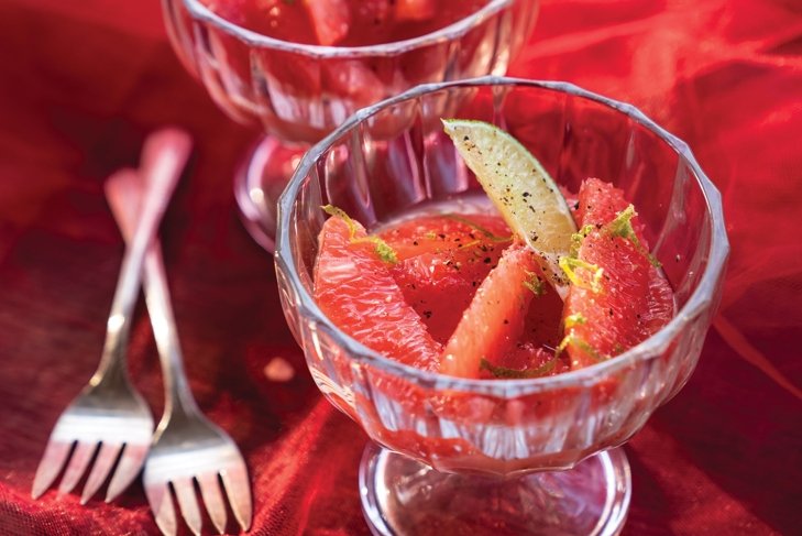 Spiced Ruby Red Grapefruit Salad